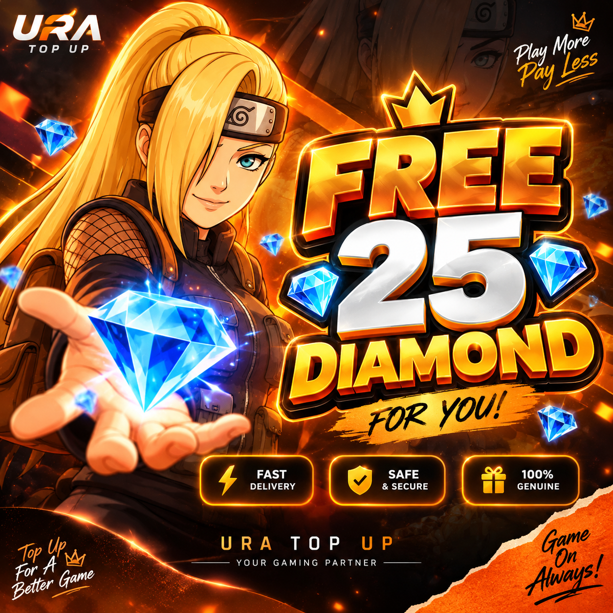 Free 25 Diamond